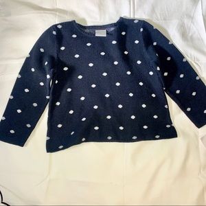 Pony Tails Girls Polka Dot Sweater, Sz L